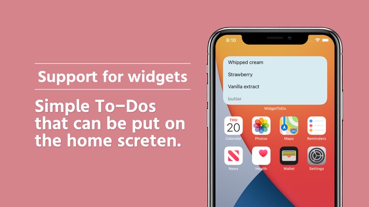 Show in widget - WidgetToDo