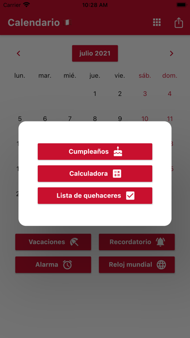 Calendario Peru 2024 Screenshot