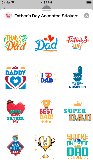 Father’s Day Animated Stickers Screenshot