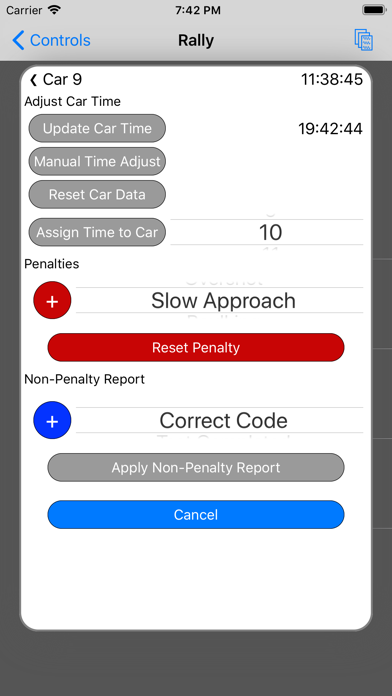 RallyTimer Marshal Screenshot