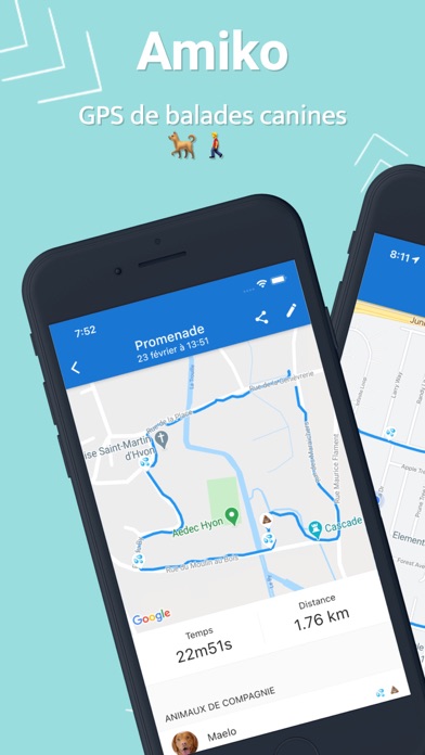 Screenshot #1 pour Amiko - GPS promenades canines