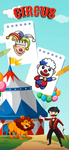 Game screenshot Circus and Clowns - Coloring mod apk