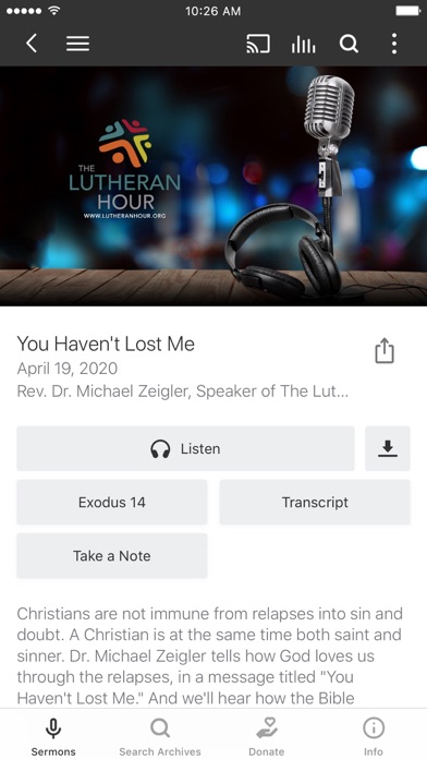 The Lutheran Hour? Screenshot