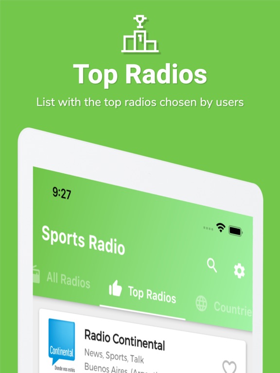 Sports FM Radio iPad screenshot 7 - Music app