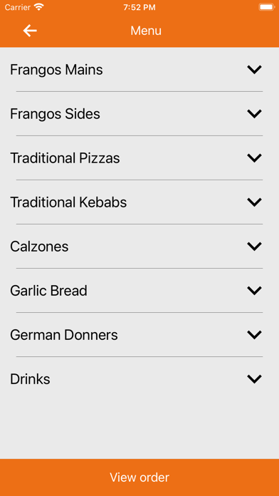 Frango's Takeaway Screenshot