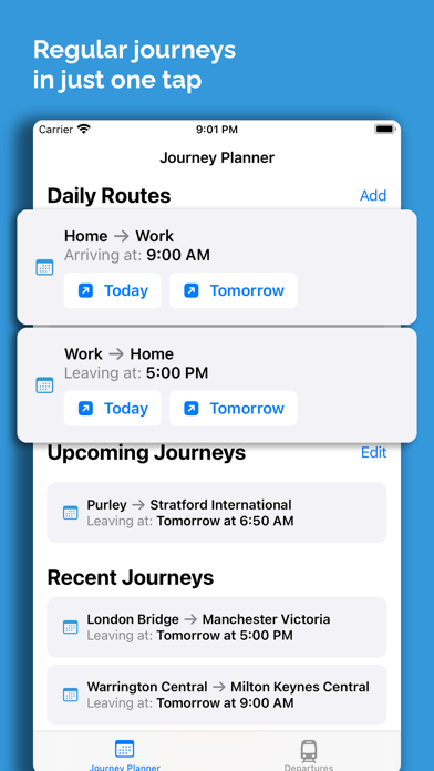 Train Times UK Journey Planner Screenshot