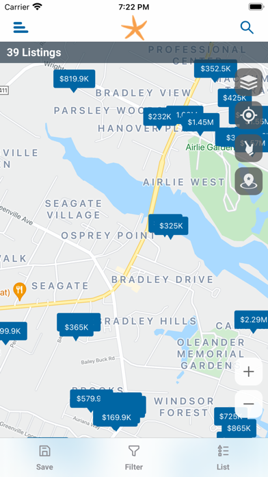 Living Seaside Home Search Screenshot