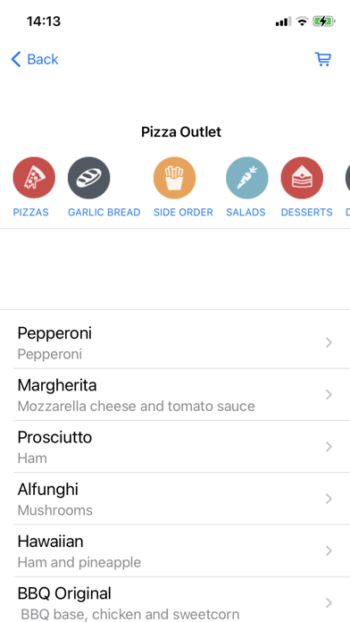 Pizza Outlet Screenshot