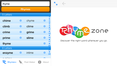 RhymeZone screenshot1