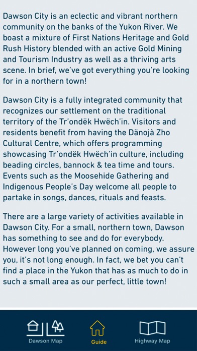 Dawson City Guide Screenshot
