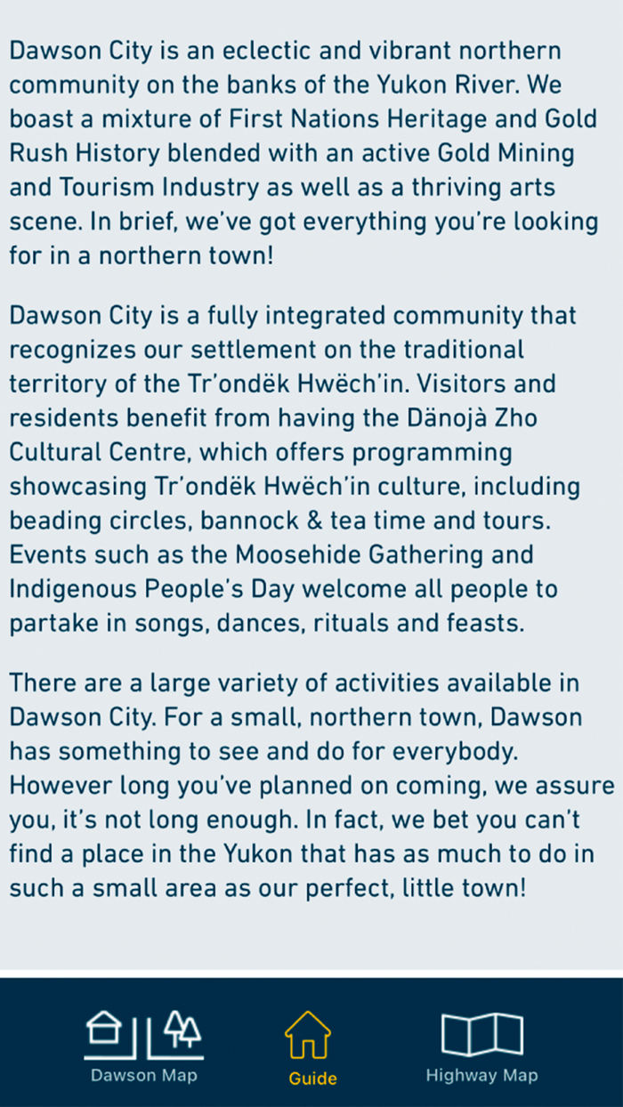 Dawson City Guide