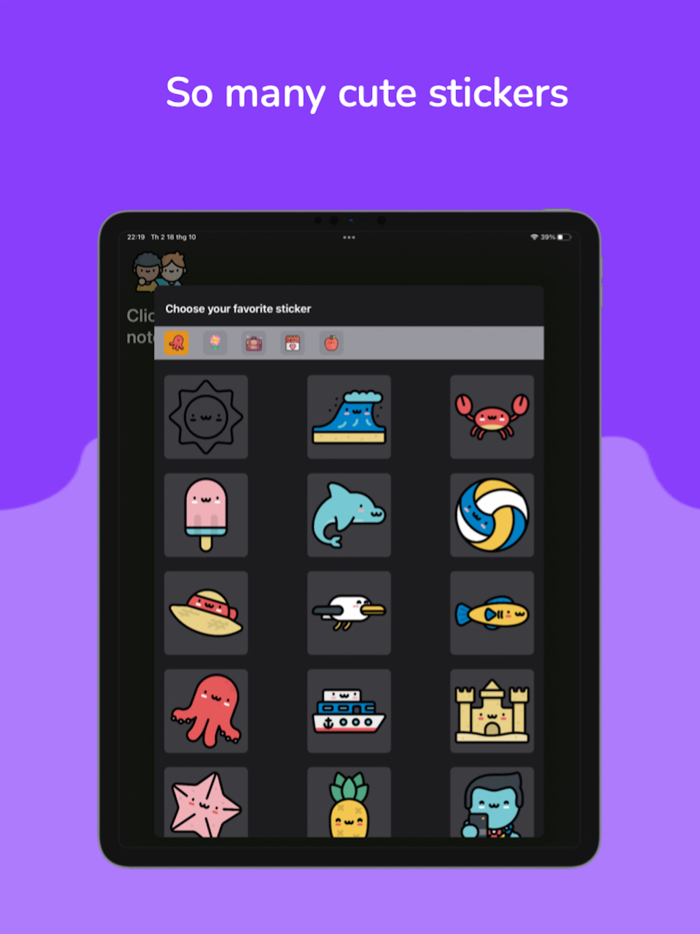 CuteNote Stickers and Widget