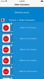 slider metric calculator iphone screenshot 1