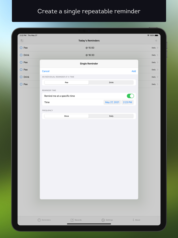 Screenshot #5 pour Pee Tracker +