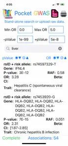 Pocket GWAS screenshot #1 for iPhone