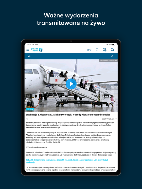 Polsat News iPad screenshot 8 - News app