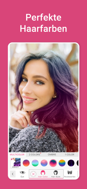 Foto haarfarbe app test ‎Frisuren testen