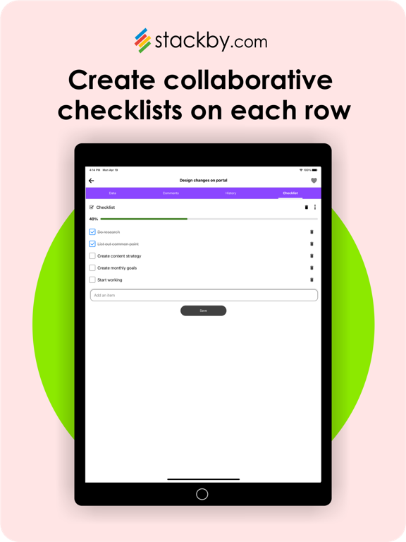 Stackby iPad screenshot 4 - Productivity app