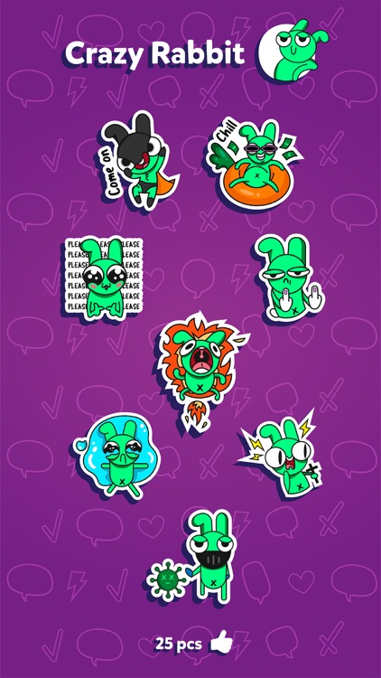 Crazy Rabbit - Sticker Pack