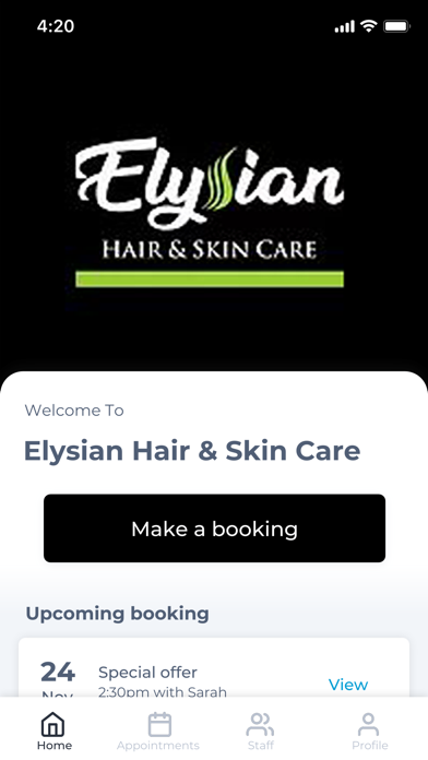 Elysian Hair & Skin Care Screenshot