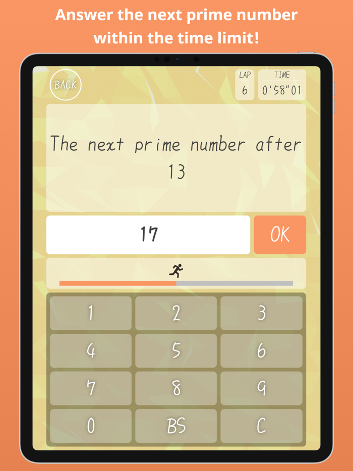 Prime Number Shuttle Run