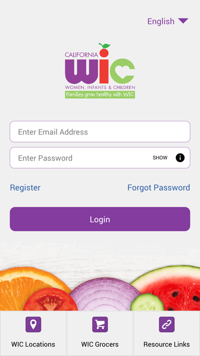 California WIC App Screenshot