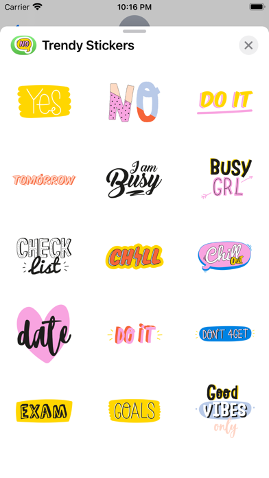 Trendy stickers Screenshot