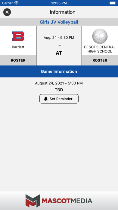 Bartlett Panthers Athletics Screenshot