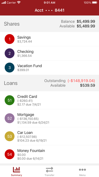 Victoria Federal CU App Screenshot