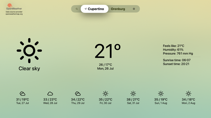Screenshot #1 pour Simple Local Weather