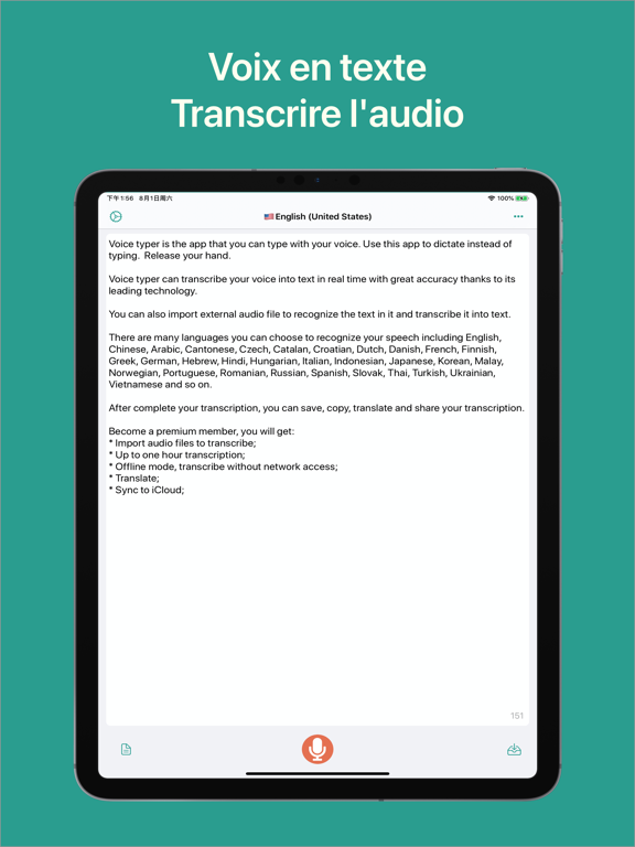 Screenshot #4 pour Transcripteur vocal - Dictée