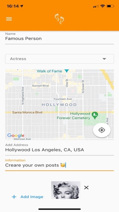 Famous Footprints Screenshot