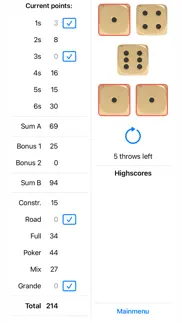 dice poker game iphone screenshot 2
