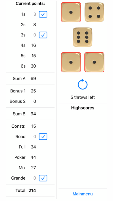 Screenshot #2 pour Dice poker game