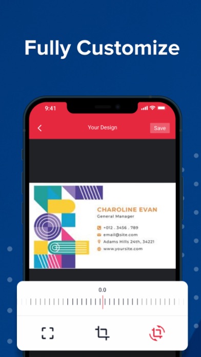 Business Card Maker - Editor Screenshot