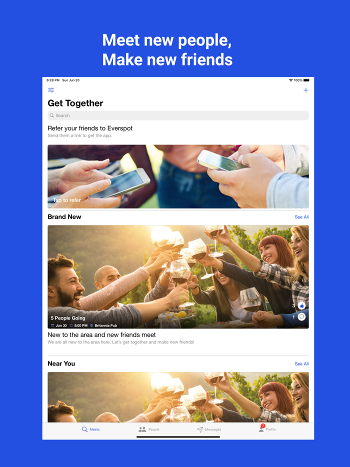Meetups and Hangouts - Everspot