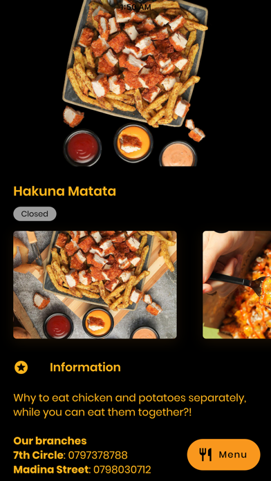 Hakuna Matata Restaurant Screenshot