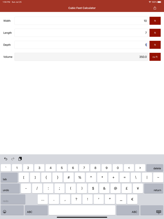 Screenshot #4 pour Cubic Feet Calculator Pro