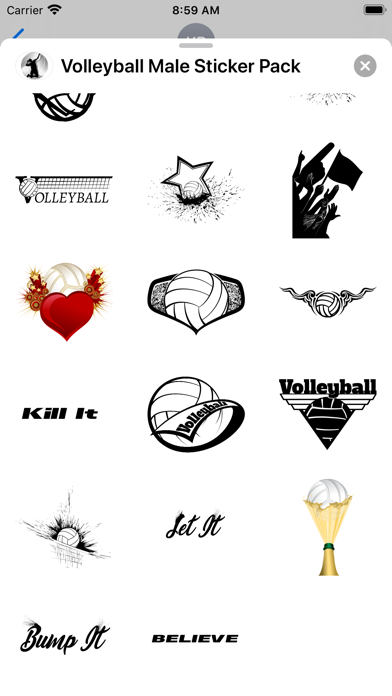 Volleyball Male Sticker Pack Screenshot