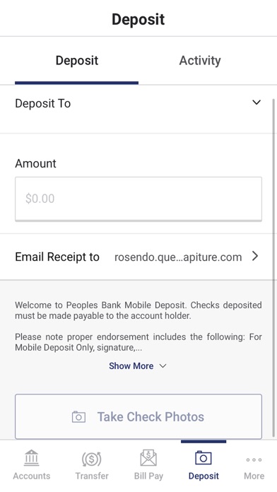 Peoples Bank NC Mobile Screenshot