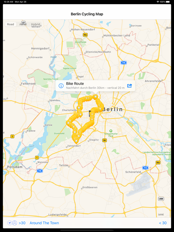 Berlin Cycling Map screenshot 4