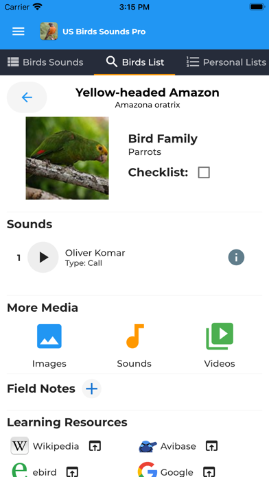 American Birds Sounds Pro Screenshot