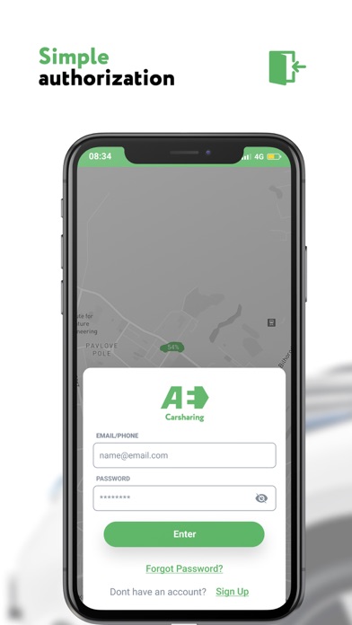 AE CarSharing Screenshot