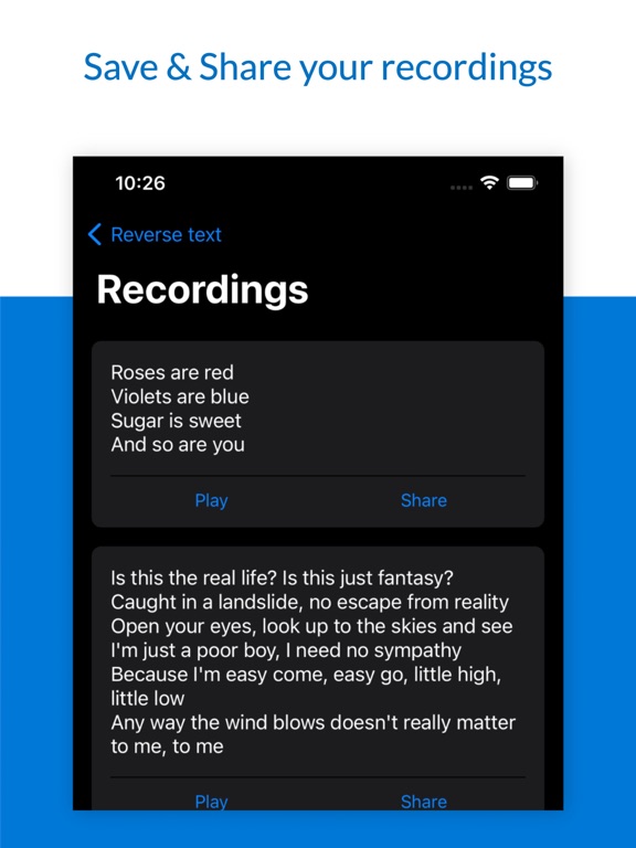 Screenshot #6 pour Reverse Audio Recorder