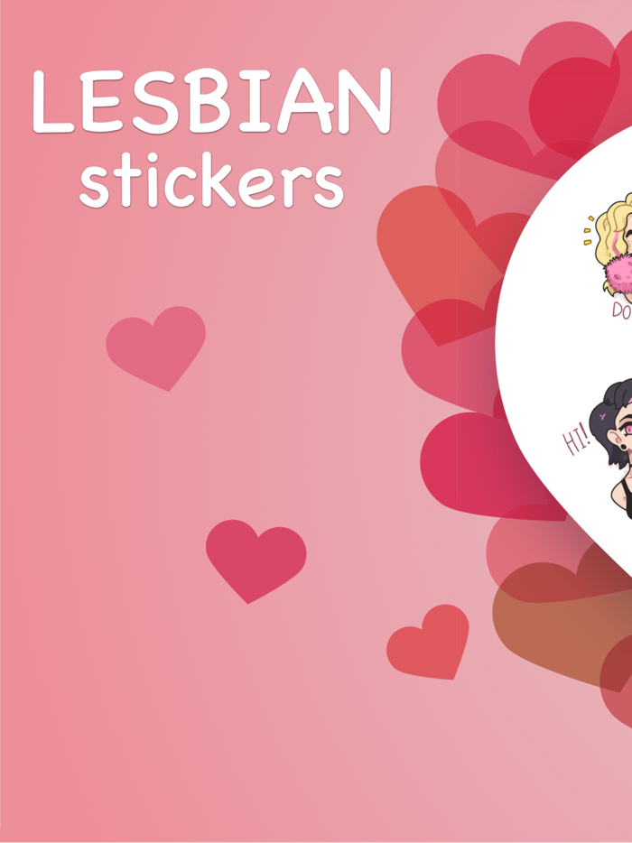Lesbian lgbt stickers PINK