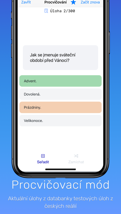 České reálie cvičný test Screenshot