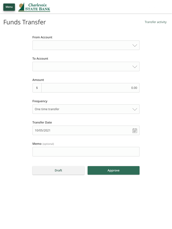 Charlevoix State Bank Mobile iPad screenshot 4 - Finance app
