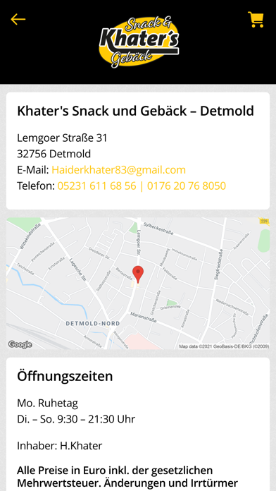 Khater's Snack Detmold Screenshot