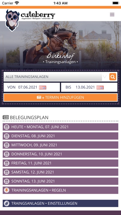 Cuteberry Reitsport App