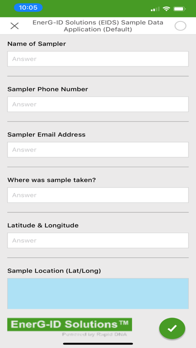 EnerG-ID Solutions Field App Screenshot